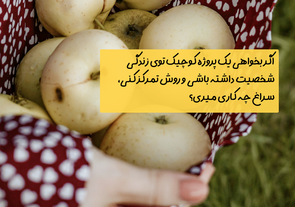 سوال امروز: اگر بخواهی یک پروژه کوچیک توی زندگی شخصیت داشته باشی و روش تمرکز کنی، سراغ چه کاری میری؟